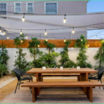 How to hide covers well so as not to ruin the view of the courtyard / Yellow wheelbarrow